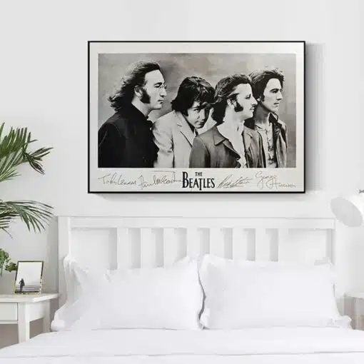 The Beatles Artwork John Paul Ringo and George Printed on Canvas