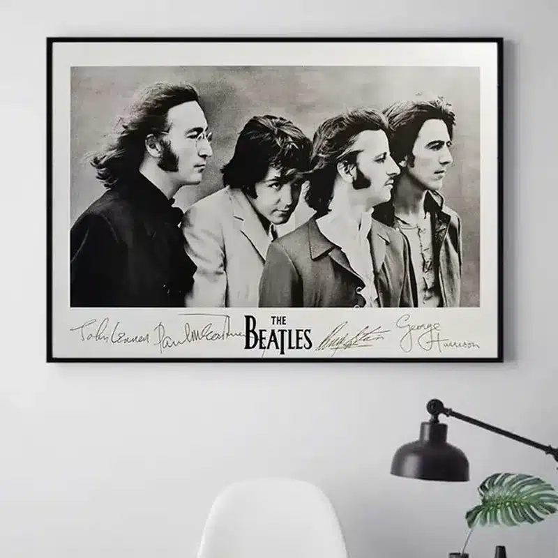 The Beatles Artwork John Paul Ringo and George Printed on Canvas