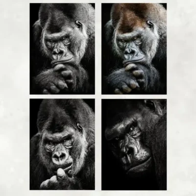 The Great Apes Pictures Wall Art Printed on Canvas - Image 2