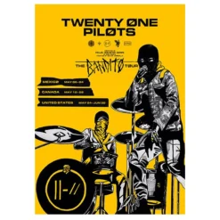Twenty One Pilots Rock Band Artworks Printed on Canvas - Image 3