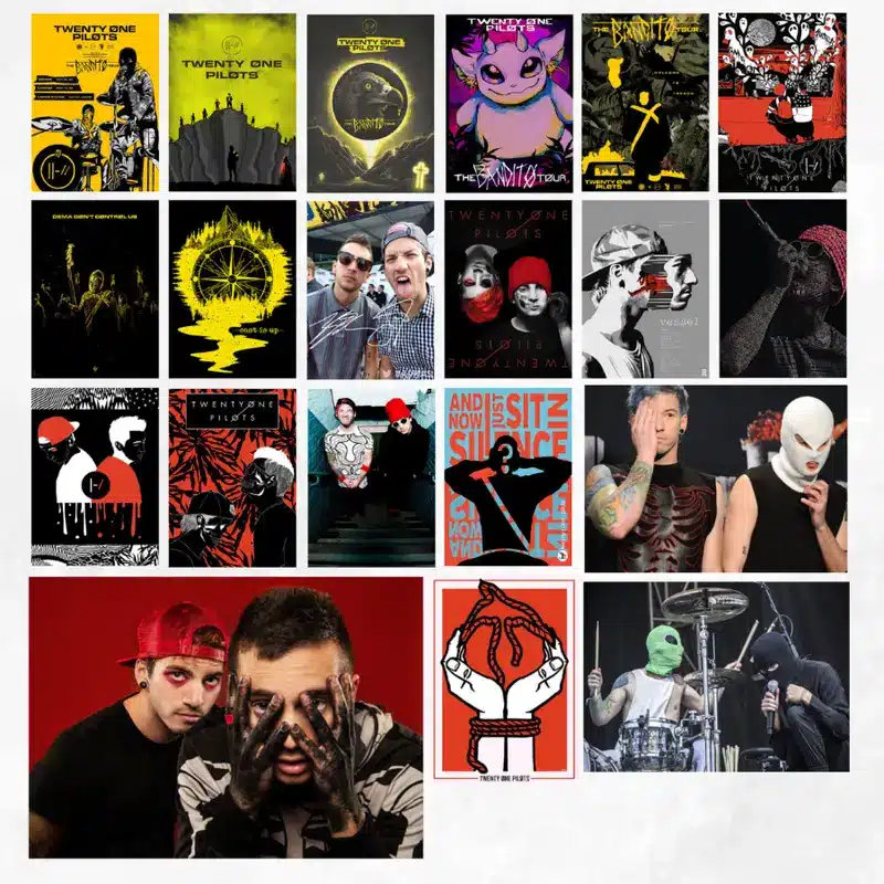 Twenty One Pilots Rock Band Artworks Printed on Canvas