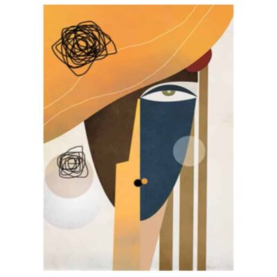 Cool Abstract Face Paintings Printed on Canvas - Image 11