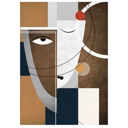 Cool Abstract Face Paintings Printed on Canvas - Image 15