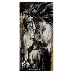 Beautiful Running Horse Paintings Printed on Canvas - Image 3
