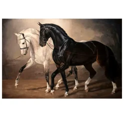 Black and White Horse Artwork