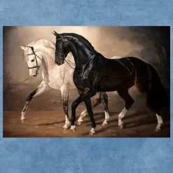 Black and White Horse Artwork