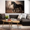 Black and White Horse Artwork Printed on Canvas
