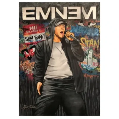 Eminem Musician Artist Artwork Printed on Canvas - Image 2