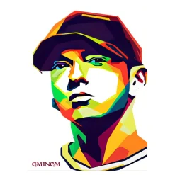 Eminem Musician Artist Artwork Printed on Canvas - Image 4