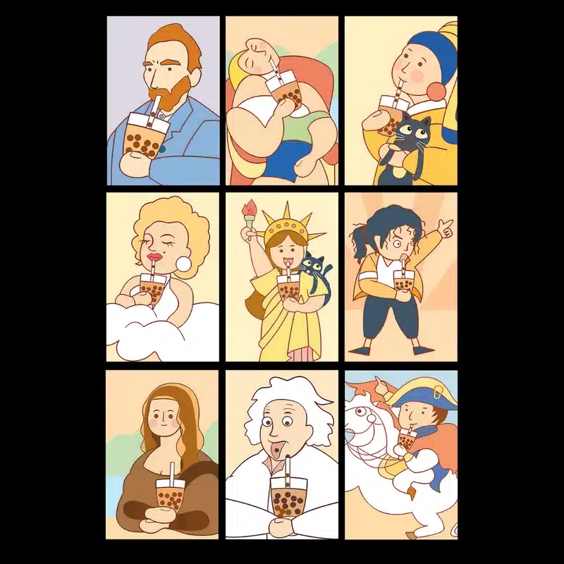Funny Cartoon Artworks Printed on Canvas