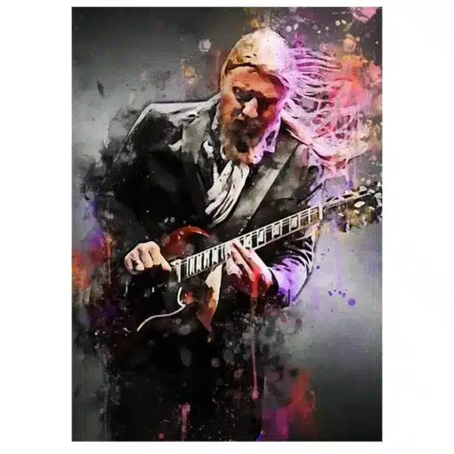 Great Paintings of Famous Guitarists Printed on Canvas - Image 2