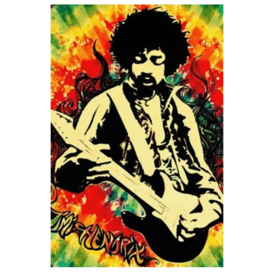 Jimi Hendrix Colorful Art 10