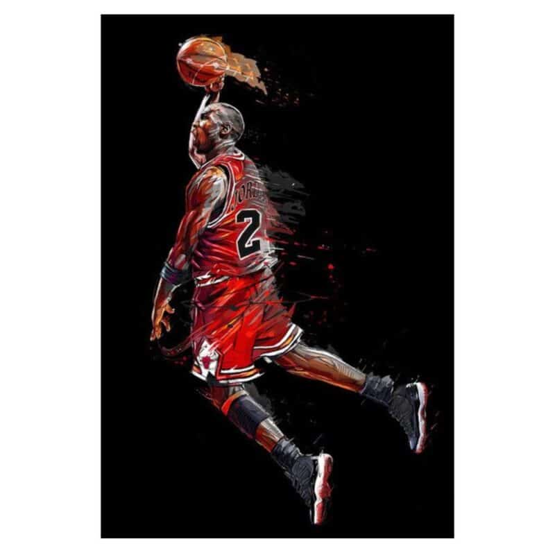 The Basketball Star Michael Jordan Pictures Printed on Canvas ...