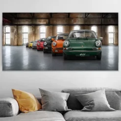 Porsche-911 Cars Wall Art Printed on Canvas