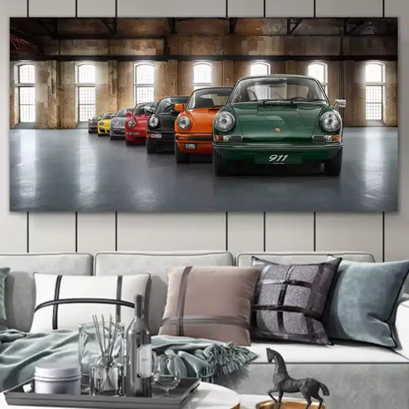 Porsche-911 Cars Wall Art Printed on Canvas