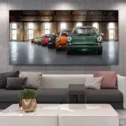 Porsche-911 Cars Wall Art Printed on Canvas