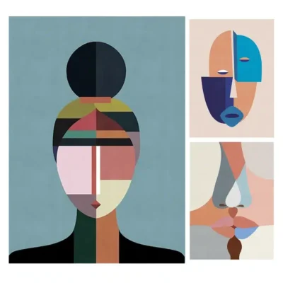 Abstract Contemporary Artwork Printed on Canvas
