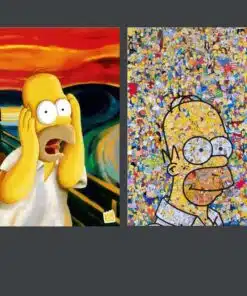 Cartoon Artworks of Simpson Printed on Canvas