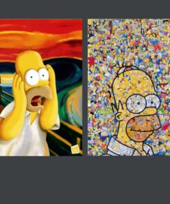 Cartoon Artworks of Simpson Printed on Canvas