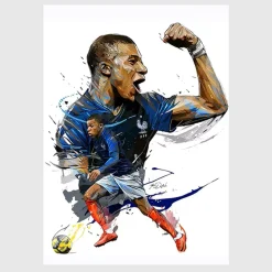 Paintings of Famous Football Players Printed On Canvas - Image 11