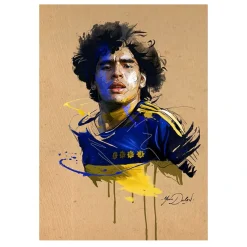Paintings of Famous Football Players Printed On Canvas - Image 3