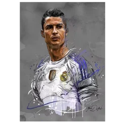 Paintings of Famous Football Players Printed On Canvas - Image 5