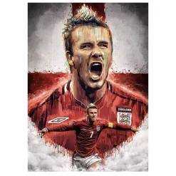 Paintings of Famous Football Players Printed On Canvas - Image 6