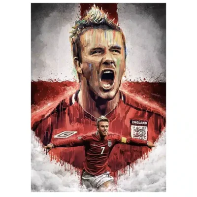 Paintings of Famous Football Players Printed On Canvas - Image 6