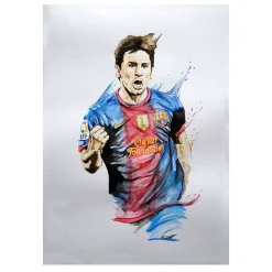 Paintings of Famous Football Players Printed On Canvas - Image 8
