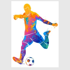 Paintings of Famous Football Players Printed On Canvas - Image 10