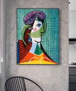 Head of A Woman (Tete de Femme) by Pablo Picasso Printed on Canvas