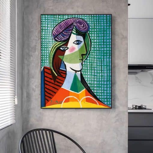 Head of A Woman (Tete de Femme) by Pablo Picasso Printed on Canvas