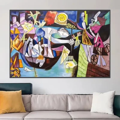 Night Fishing at Antibes by Pablo Picasso Printed on Canvas