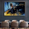Woman Surrounded by Instruments Painting Printed on Canvas
