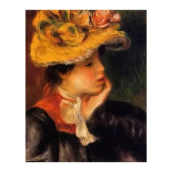 35) Head of a Young Woman by Pierre-Auguste Renoir 1894