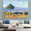 Antibes Seen From the Plateau Notre-Dame by Claude Monet Printed on Canvas