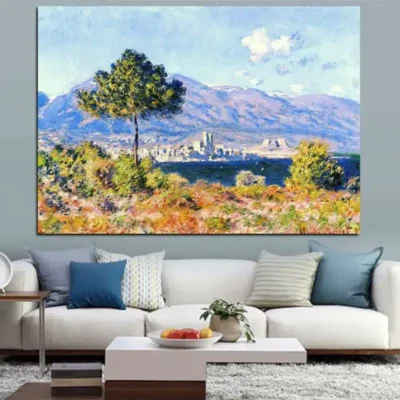 Antibes Seen From the Plateau Notre-Dame by Claude Monet Printed on Canvas