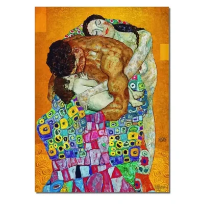 Family Painting in the Spirit of Gustav Klimt