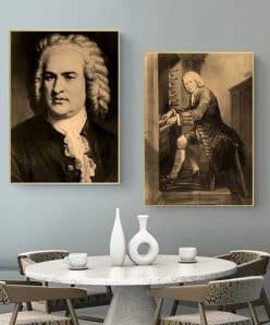 Johann Sebastian Bach and Son Paintings Printed on Canvas