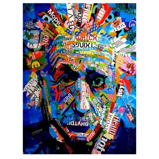 Portrait of Albert Einstein Paintings Printed on Canvas - Image 3
