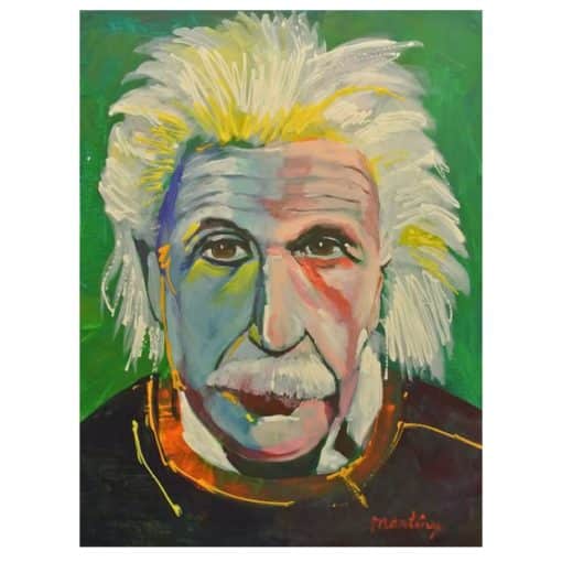Portrait of Albert Einstein Paintings Printed on Canvas - Image 6