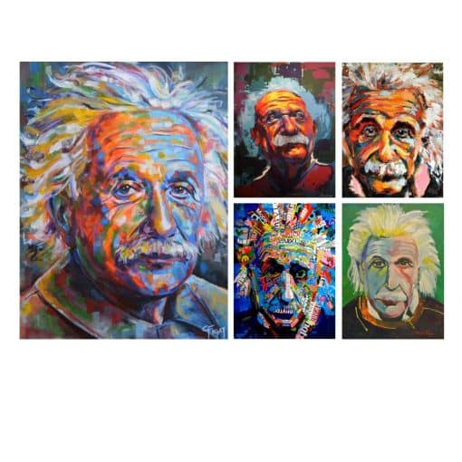 Portrait of Albert Einstein Paintings Printed on Canvas