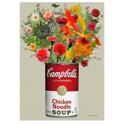 Soup Can with Flowers