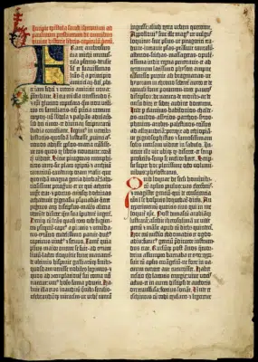The beginning of the Gutenberg Bible