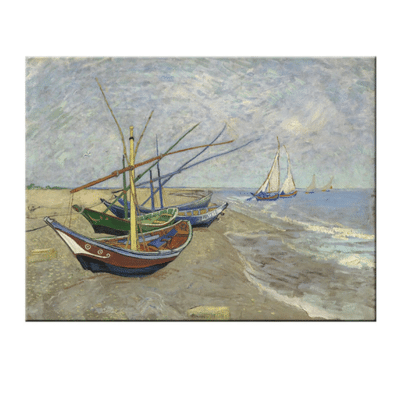 Vincent van Gogh 1888 Fishing boats on the Beach at Les Saintes Maries de la Mer