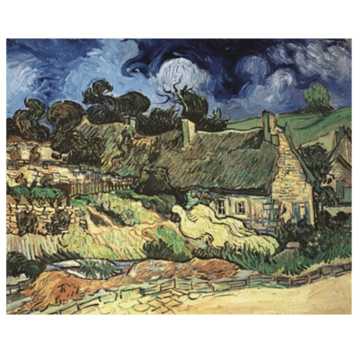 Vincent van Gogh 1890 Houses with Thatched Roofs Cordeville
