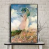 Woman With a Parasol by Claude Monet 1886 Printed on Canvas