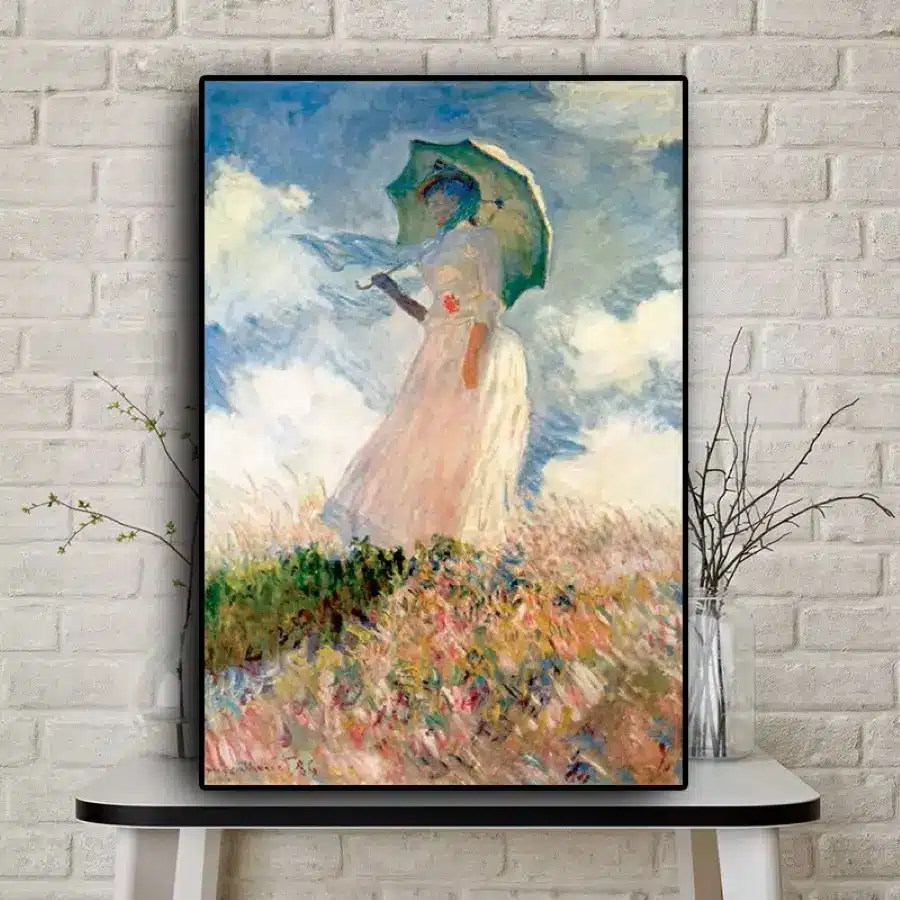 Woman With a Parasol by Claude Monet 1886 Printed on Canvas