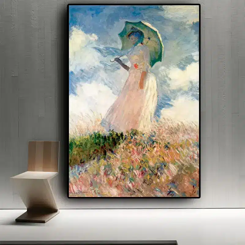 Woman With a Parasol by Claude Monet 1886 Printed on Canvas