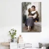 A Little Coaxing by William Adolphe Bouguereau Printed on Canvas